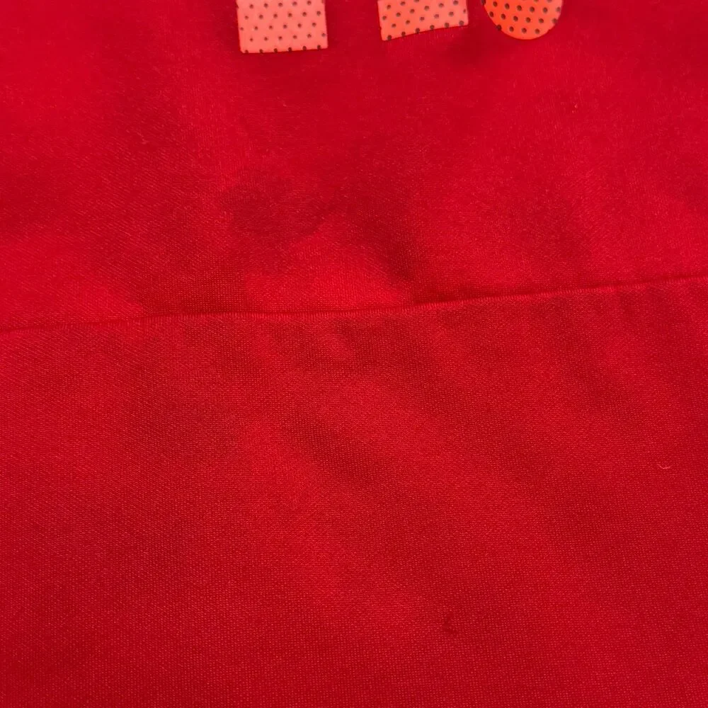 Men Nike Dri-Fit Scuba Just Do It Graphic Pullover Hoodie in Red and White Small